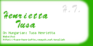 henrietta tusa business card